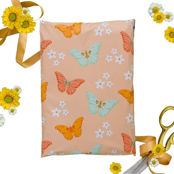 (10) Butterfly and Floral Spring Print Mailers, 10X13, BUY NOW PRICE - Picture 1 of 2